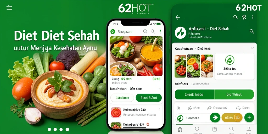 Tampilan antarmuka 62HOT yang menarik dan informatif.