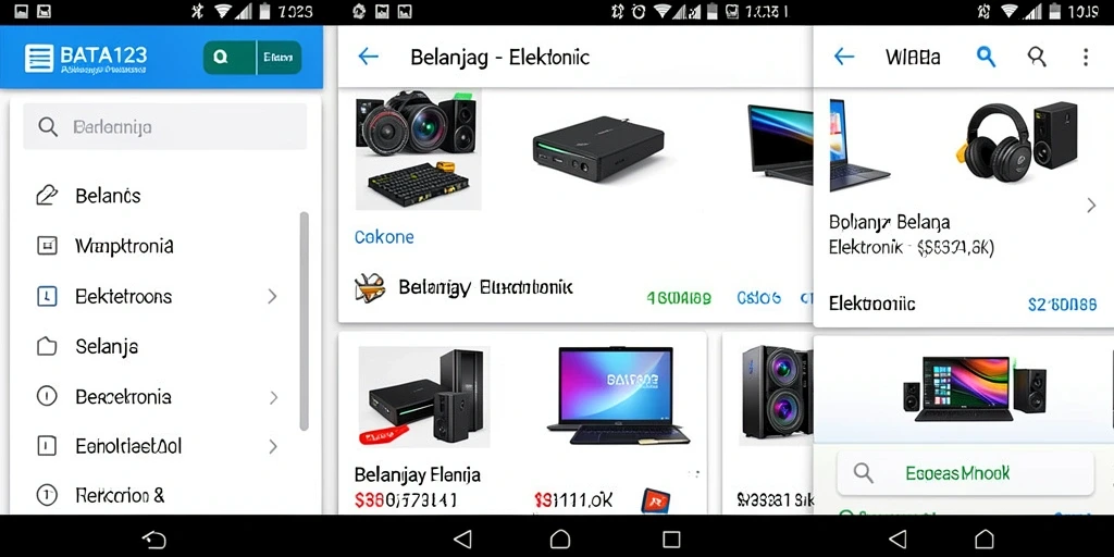 Tampilan antarmuka aplikasi BATA123 yang modern dan intuitif.