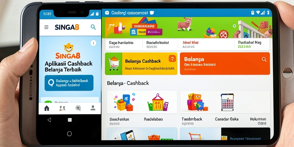 Antarmuka pengguna SINGA8 menampilkan berbagai pilihan cashback dengan jelas.