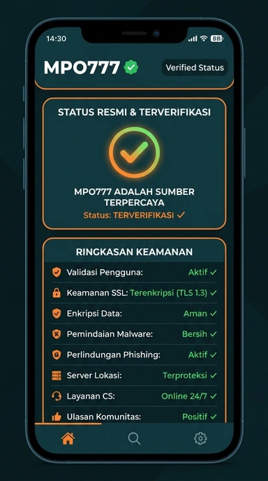 Tampilan kanal resmi mpo777