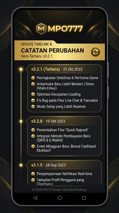 Tampilan riwayat versi mpo777